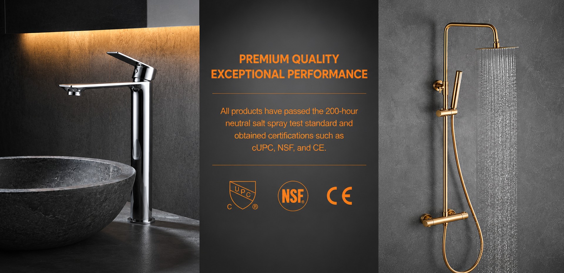 NSF certified rust-proof faucets
