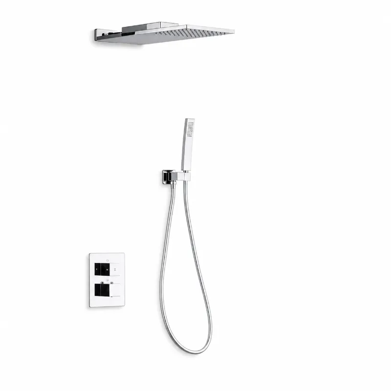 Chrome Concealed Thermostatic Shower System