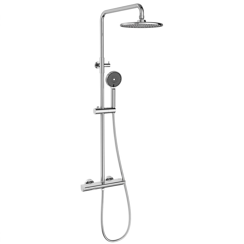 Chrome-plated exposed shower set