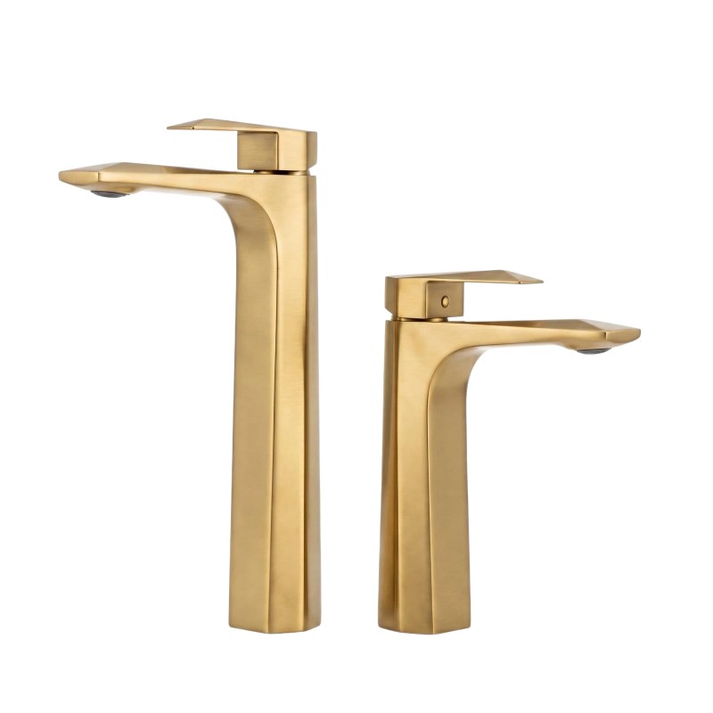 Double-Handle Brass Bathroom Faucet