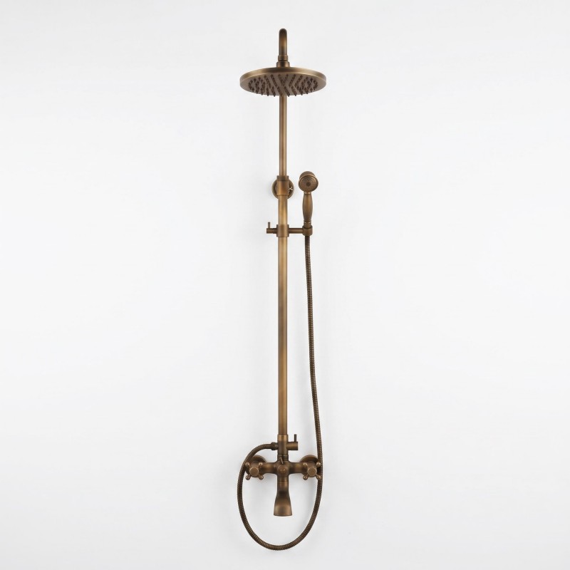 Handheld shower and wall-mounted faucet set