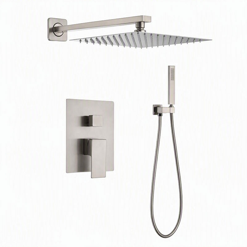 Brushed Nickel Recessed Shower Set