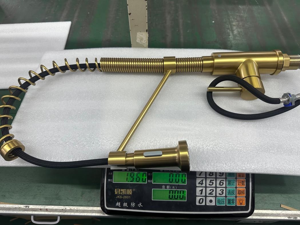 Faucet net weight measurement