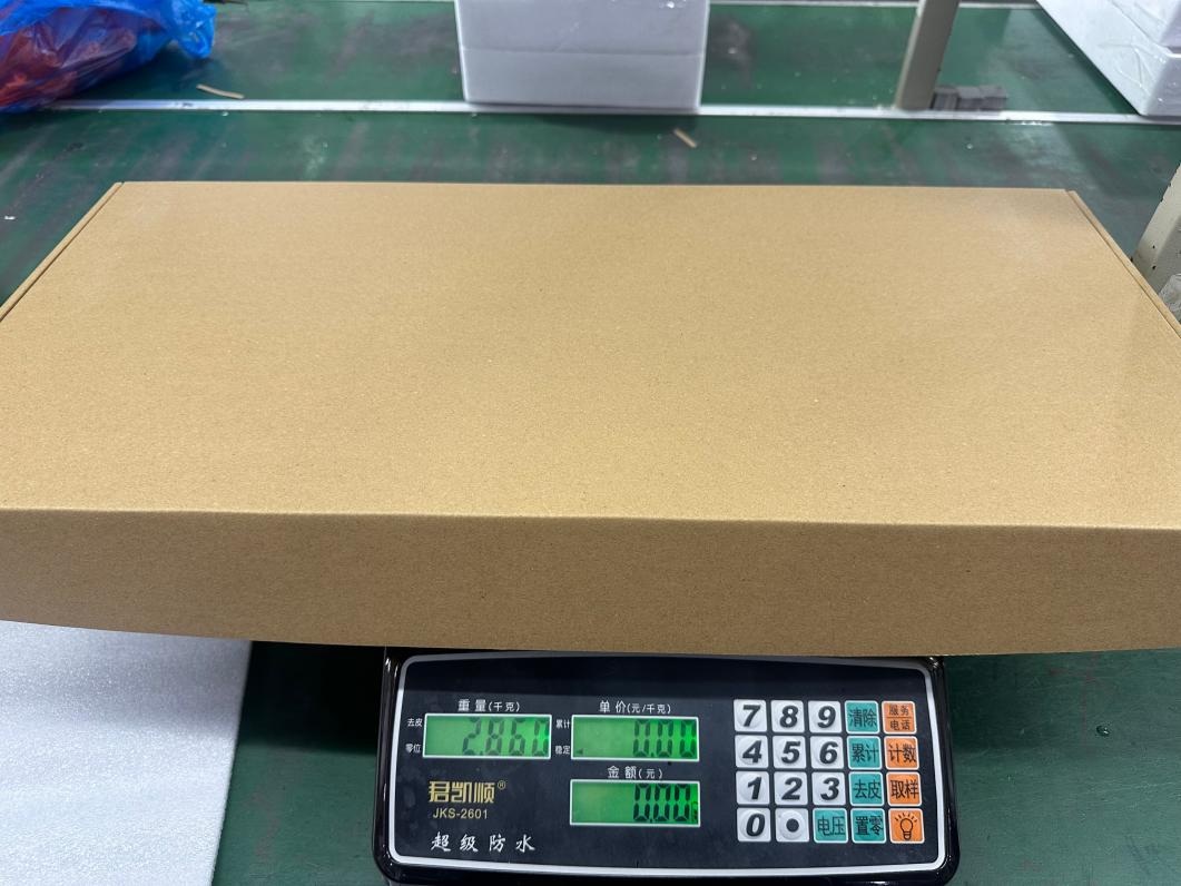 Weight measurement for one faucet unit